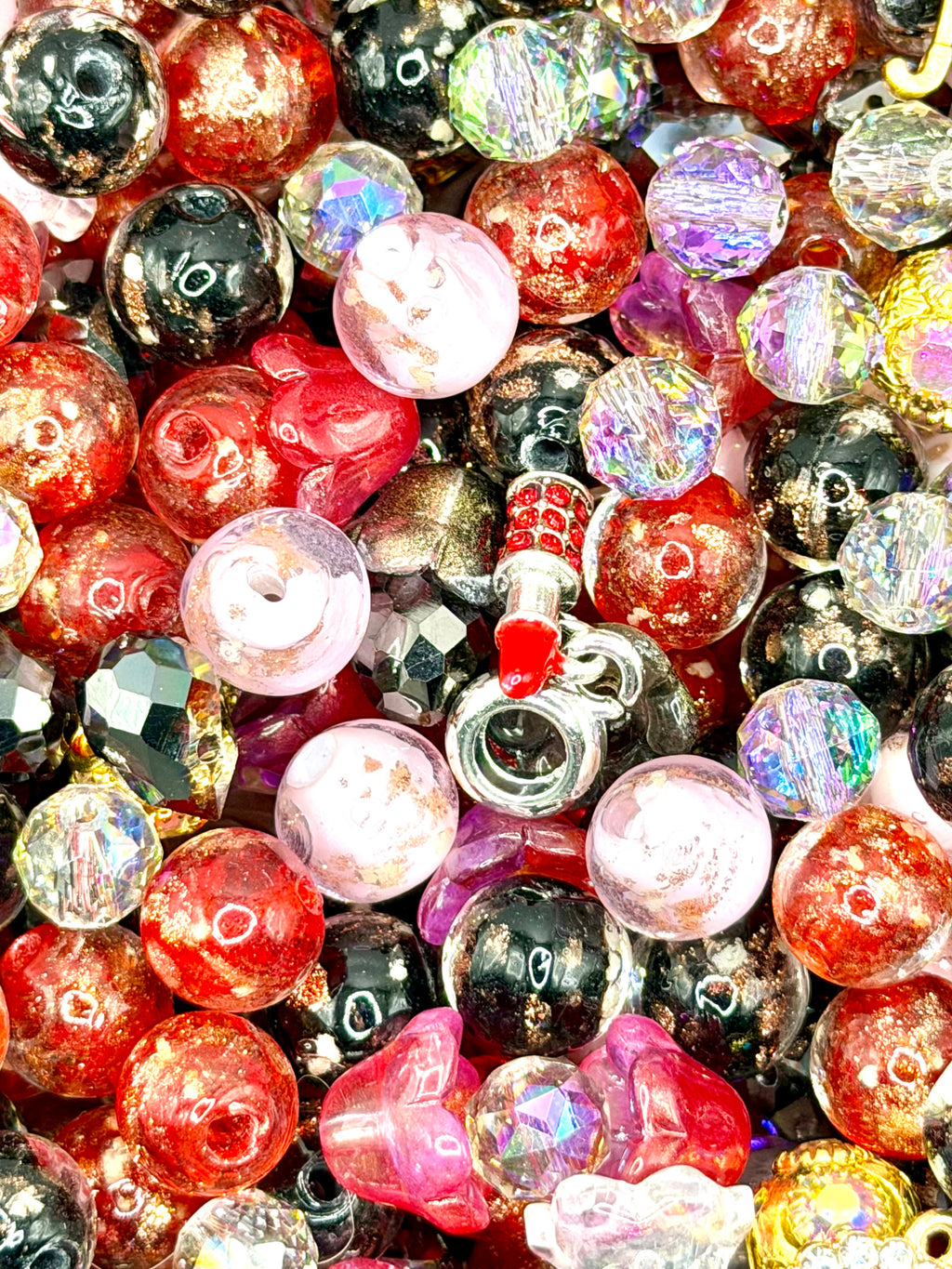 Glass & Crystal Beads and Charms Mixes for DIY Pens Keychains & Phone Chains