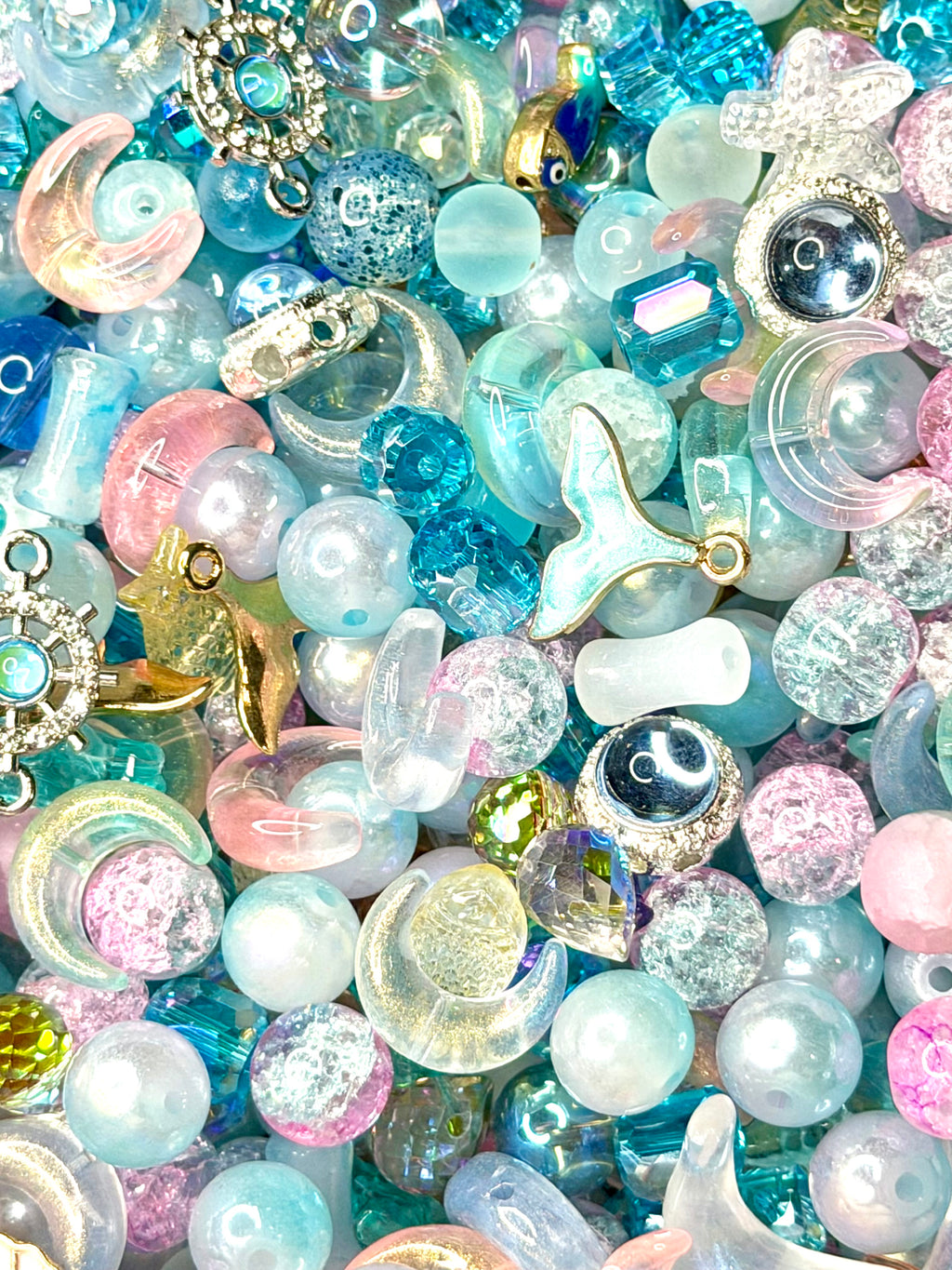 Glass & Crystal Beads and Charms Mixes for DIY Pens Keychains & Phone Chains