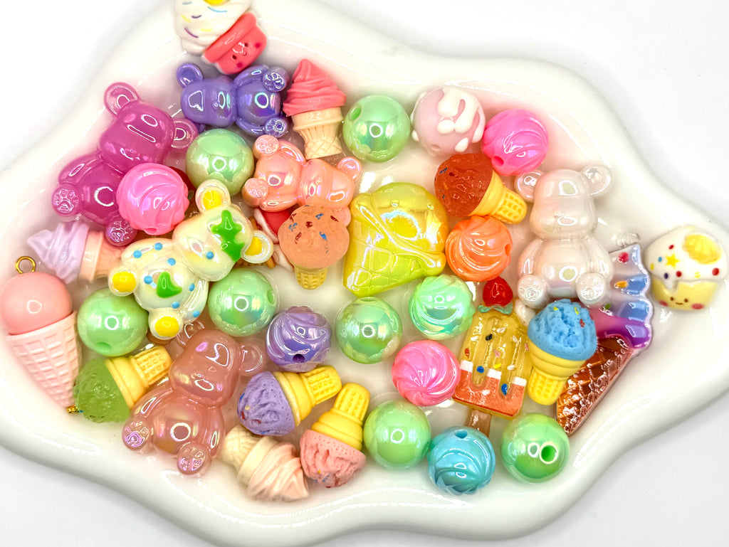 Resin & Acrylic Beads and Charms Mixes for DIY Pens Keychains & Phone Chains