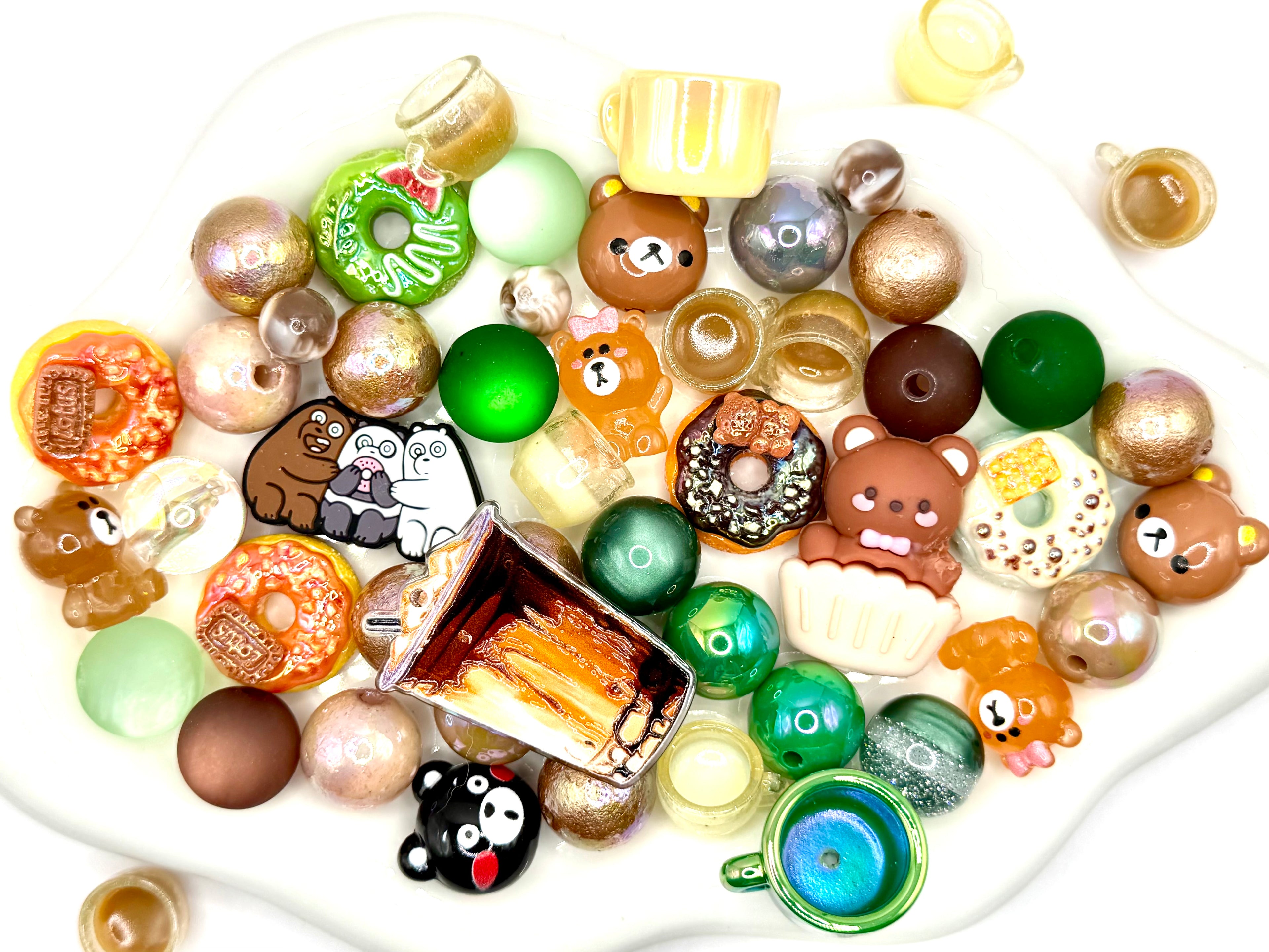 Resin & Acrylic Beads and Charms Mixes for DIY Pens Keychains & Phone Chains