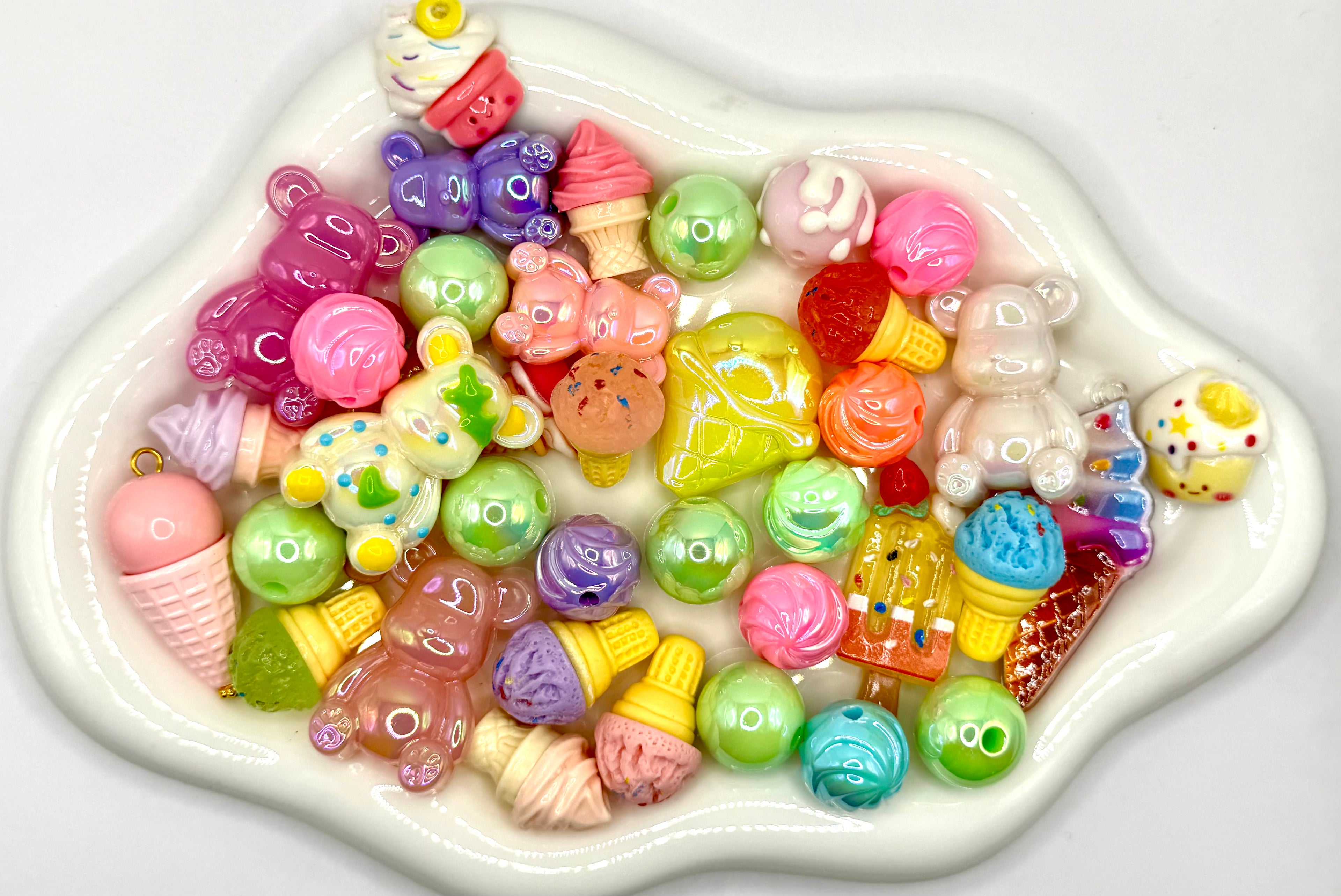 Resin & Acrylic Beads and Charms Mixes for DIY Pens Keychains & Phone Chains