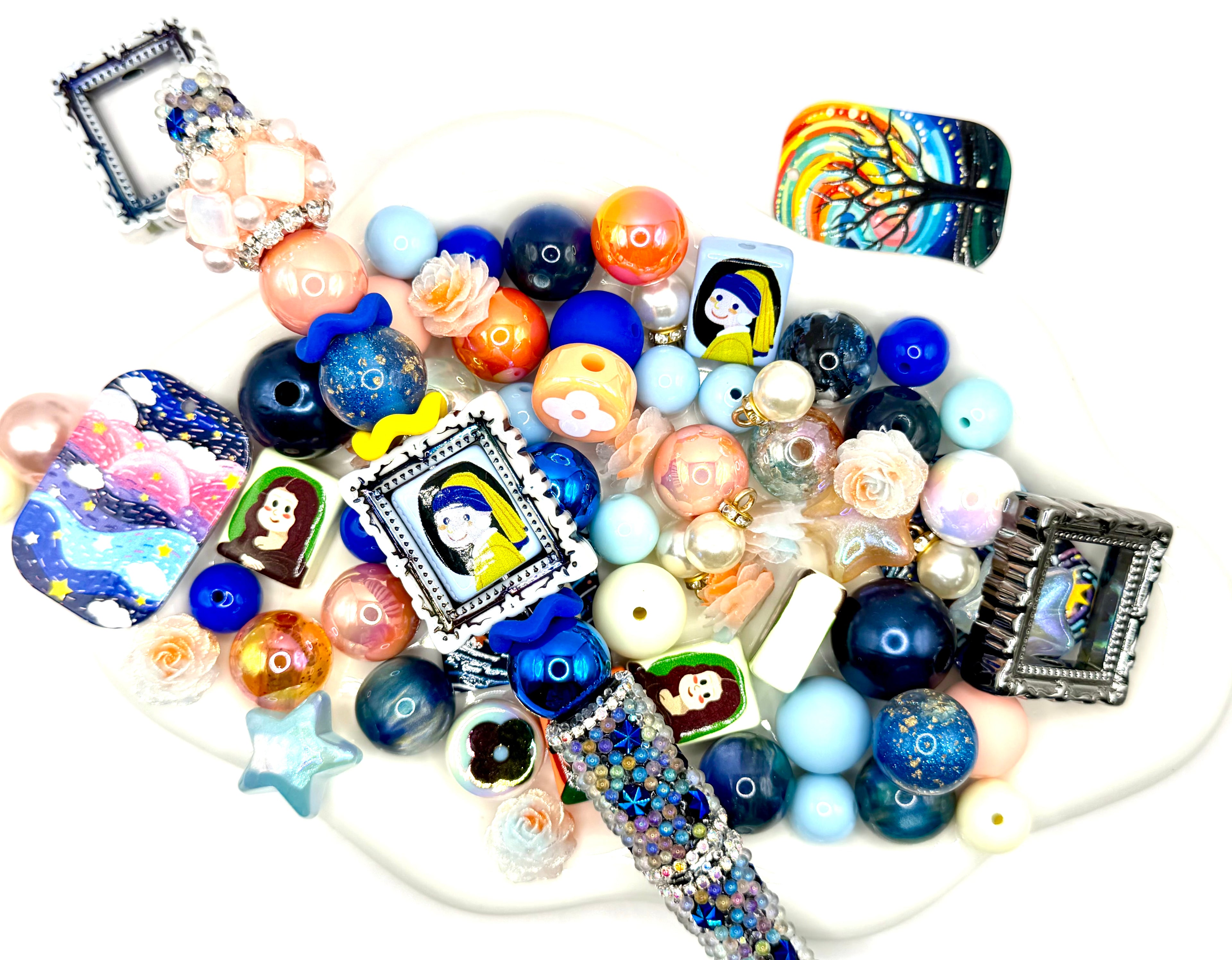 Resin & Acrylic Beads and Charms Mixes for DIY Pens Keychains & Phone Chains