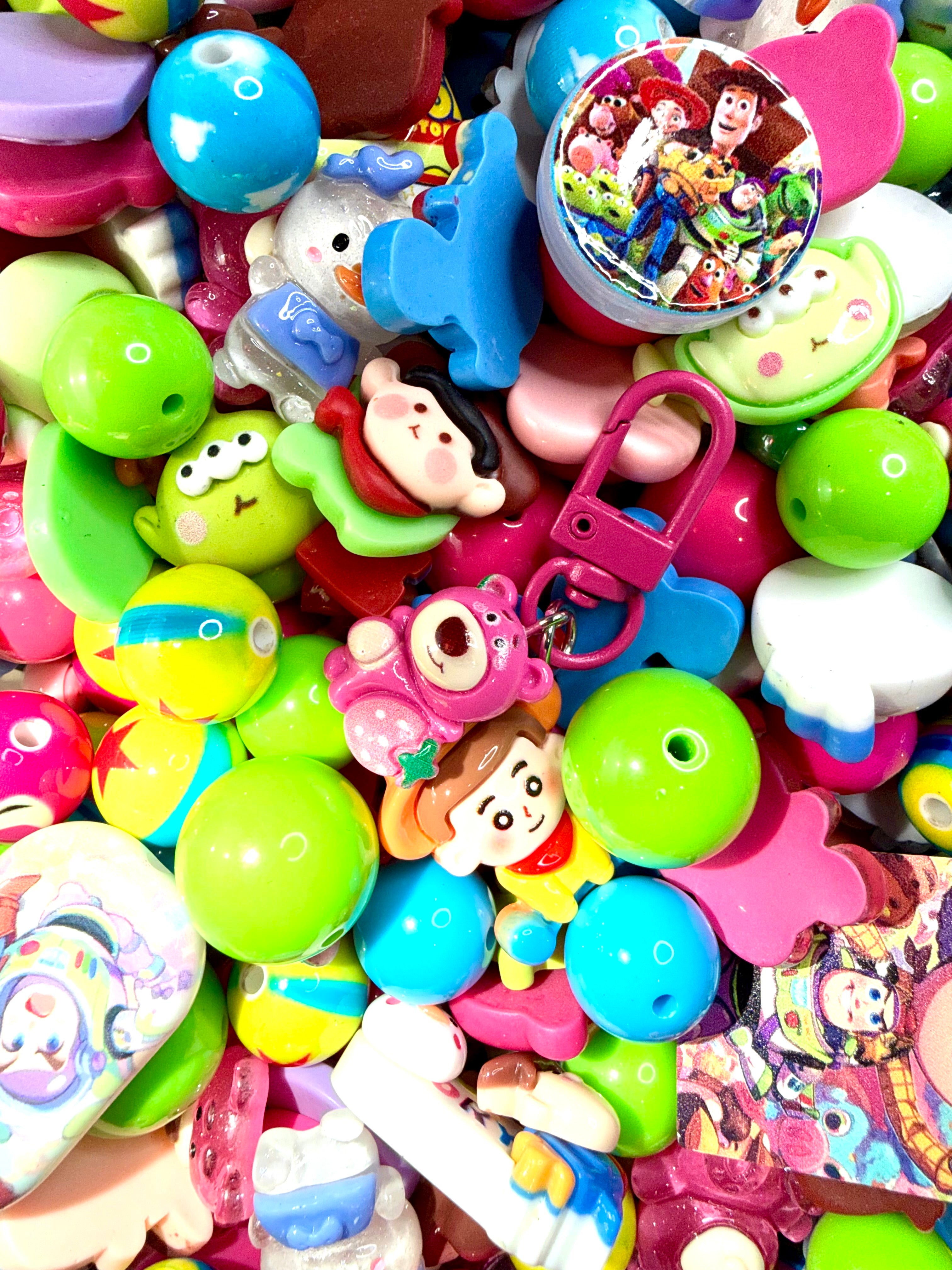 Resin & Acrylic Beads Regular & Character and Charms Mixes for DIY Pens Keychains & Phone Chains