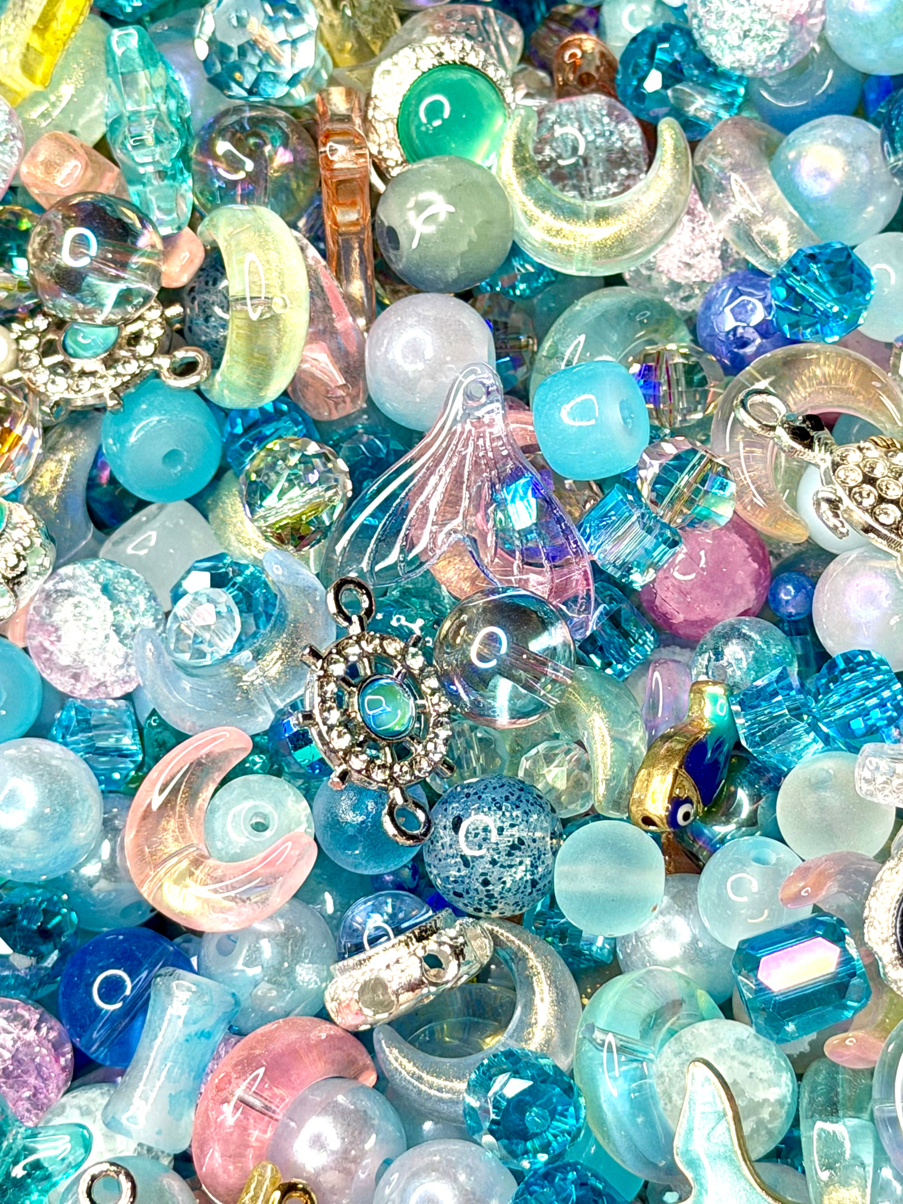 Glass & Crystal Beads and Charms Mixes for DIY Pens Keychains & Phone Chains