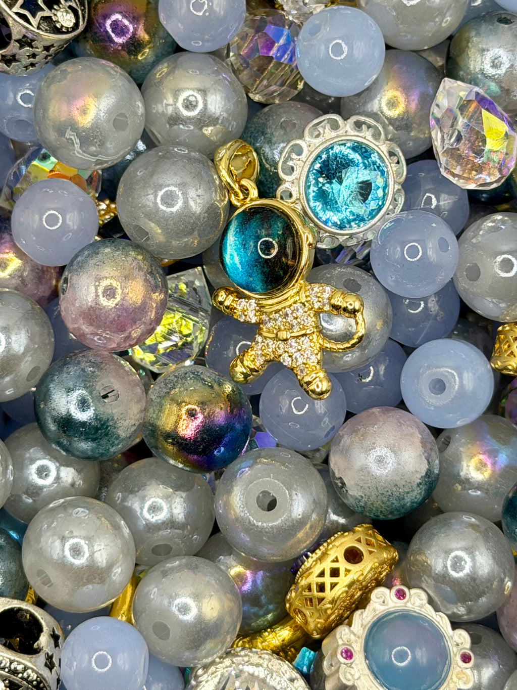 Glass & Crystal Beads and Charms Mixes for DIY Pens Keychains & Phone Chains