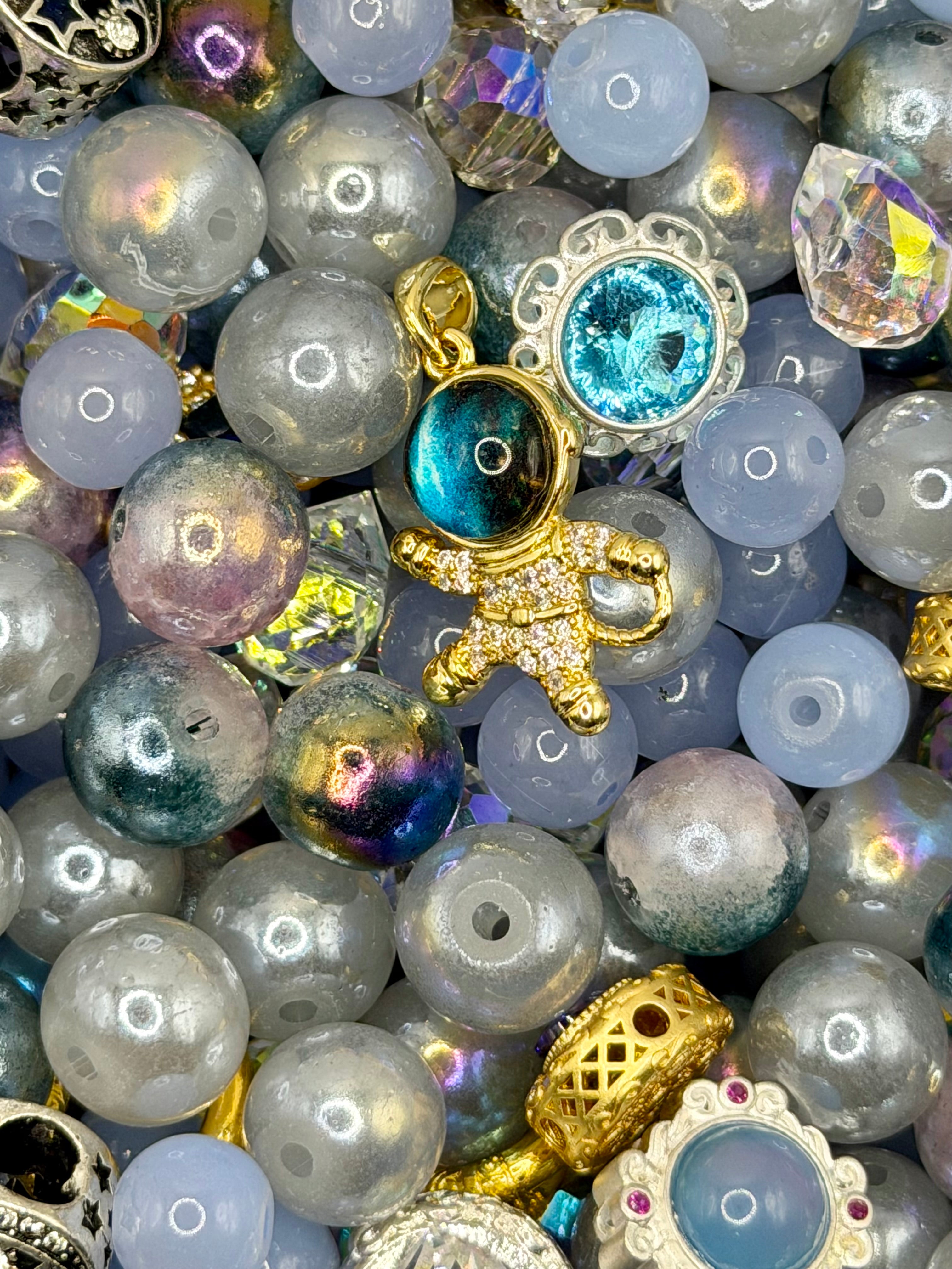 Glass & Crystal Beads and Charms Mixes for DIY Pens Keychains & Phone Chains