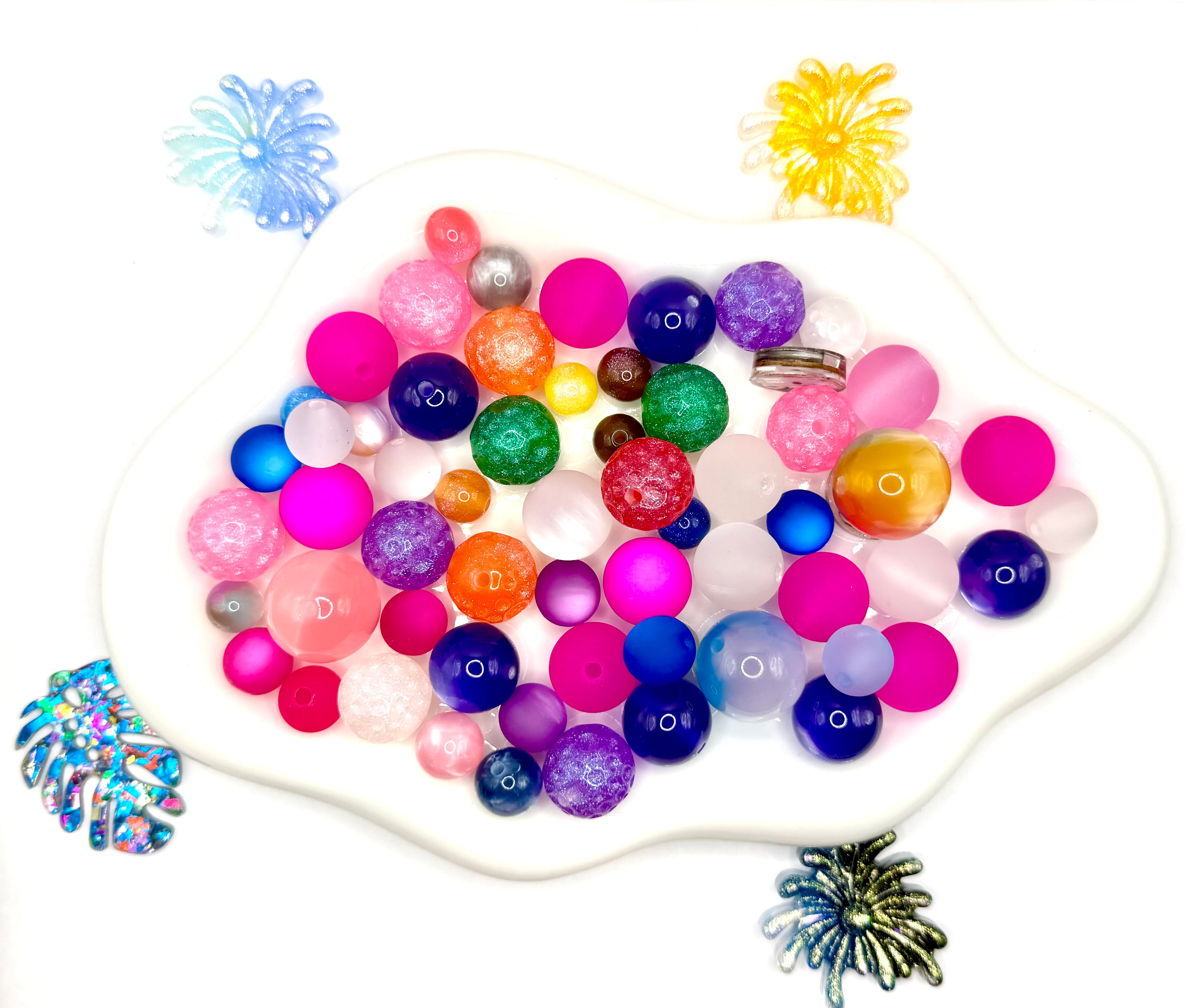 Resin & Acrylic Beads and Charms Mixes for DIY Pens Keychains & Phone Chains
