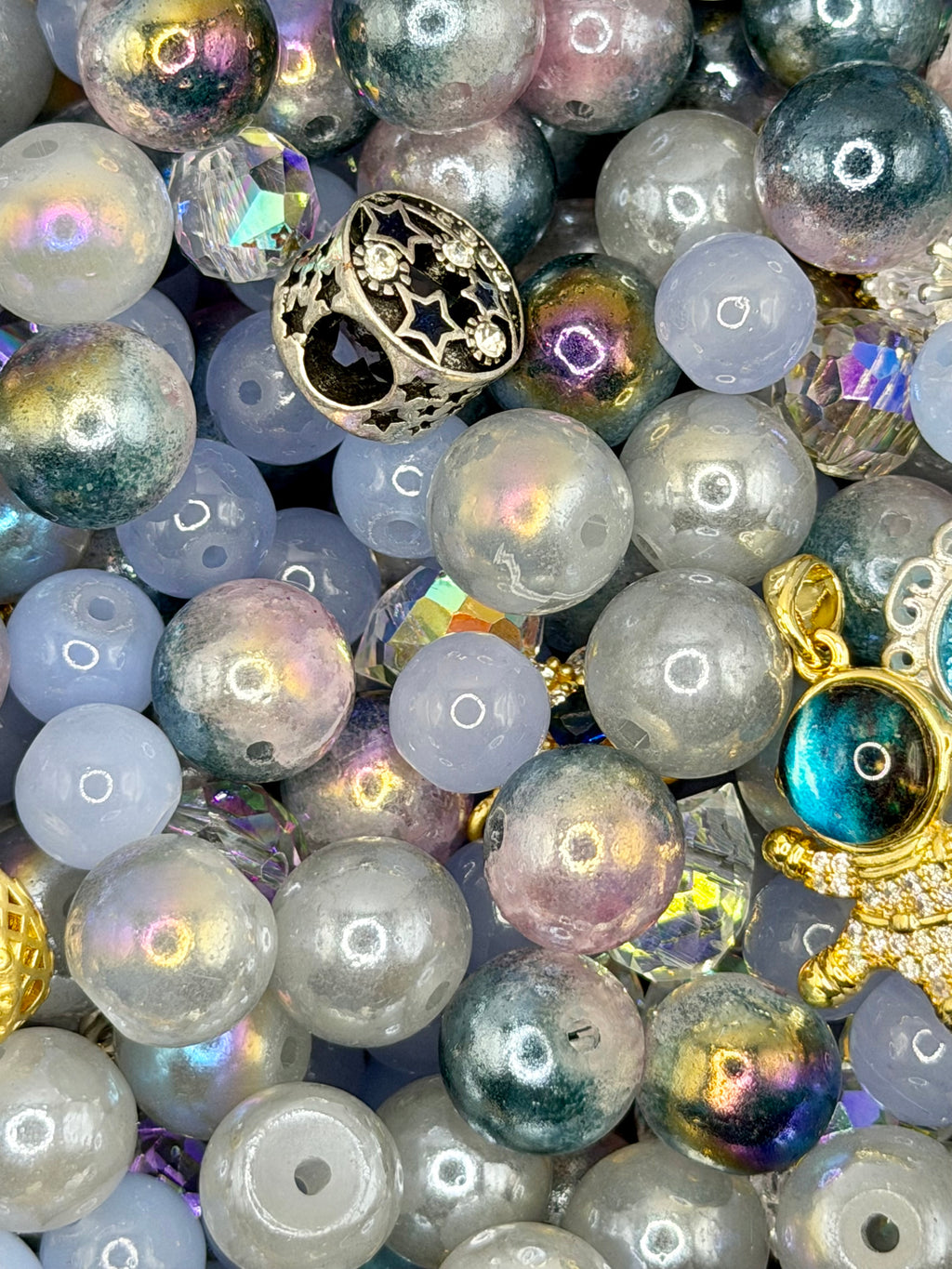 Glass & Crystal Beads and Charms Mixes for DIY Pens Keychains & Phone Chains