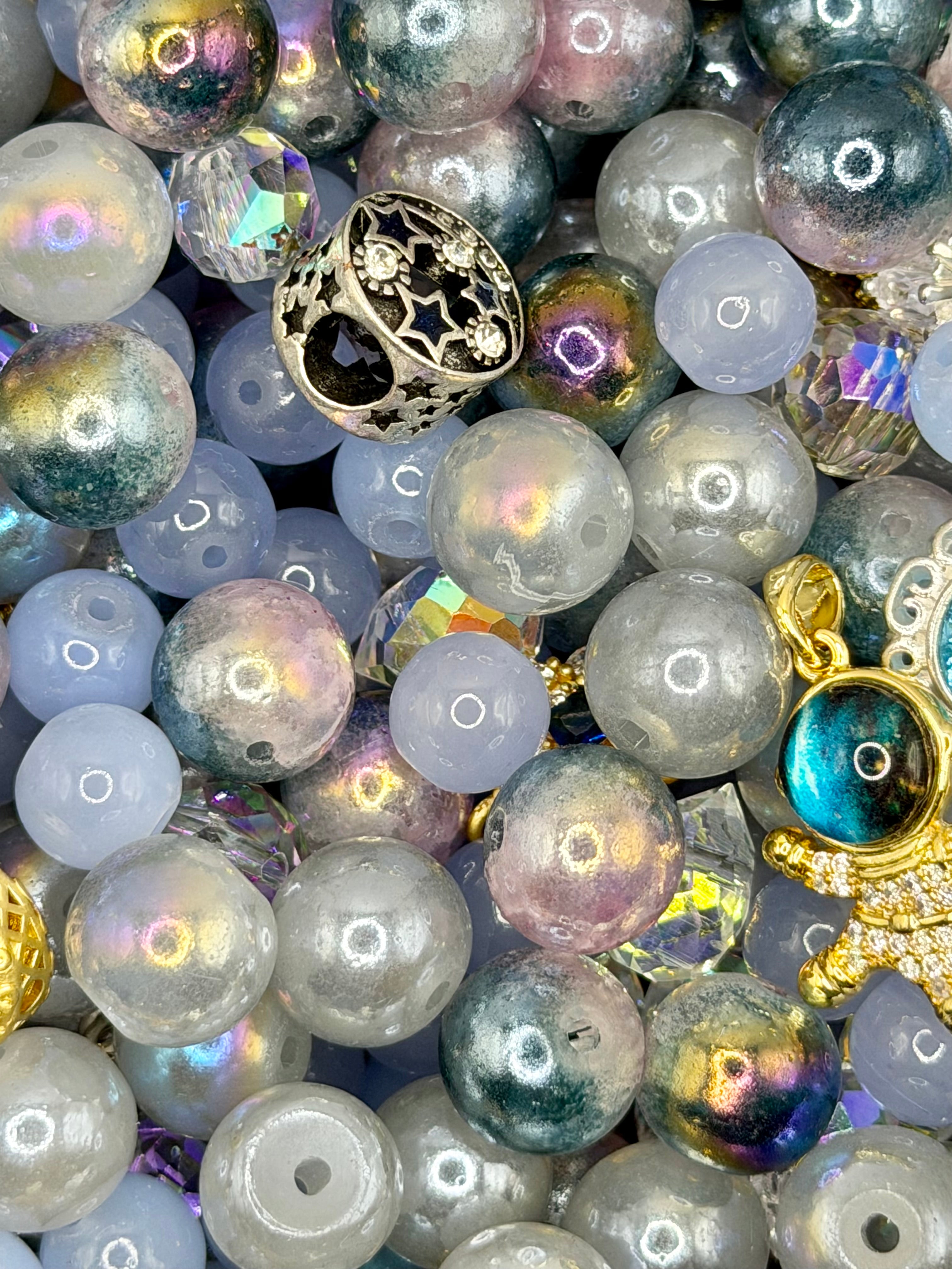 Glass & Crystal Beads and Charms Mixes for DIY Pens Keychains & Phone Chains