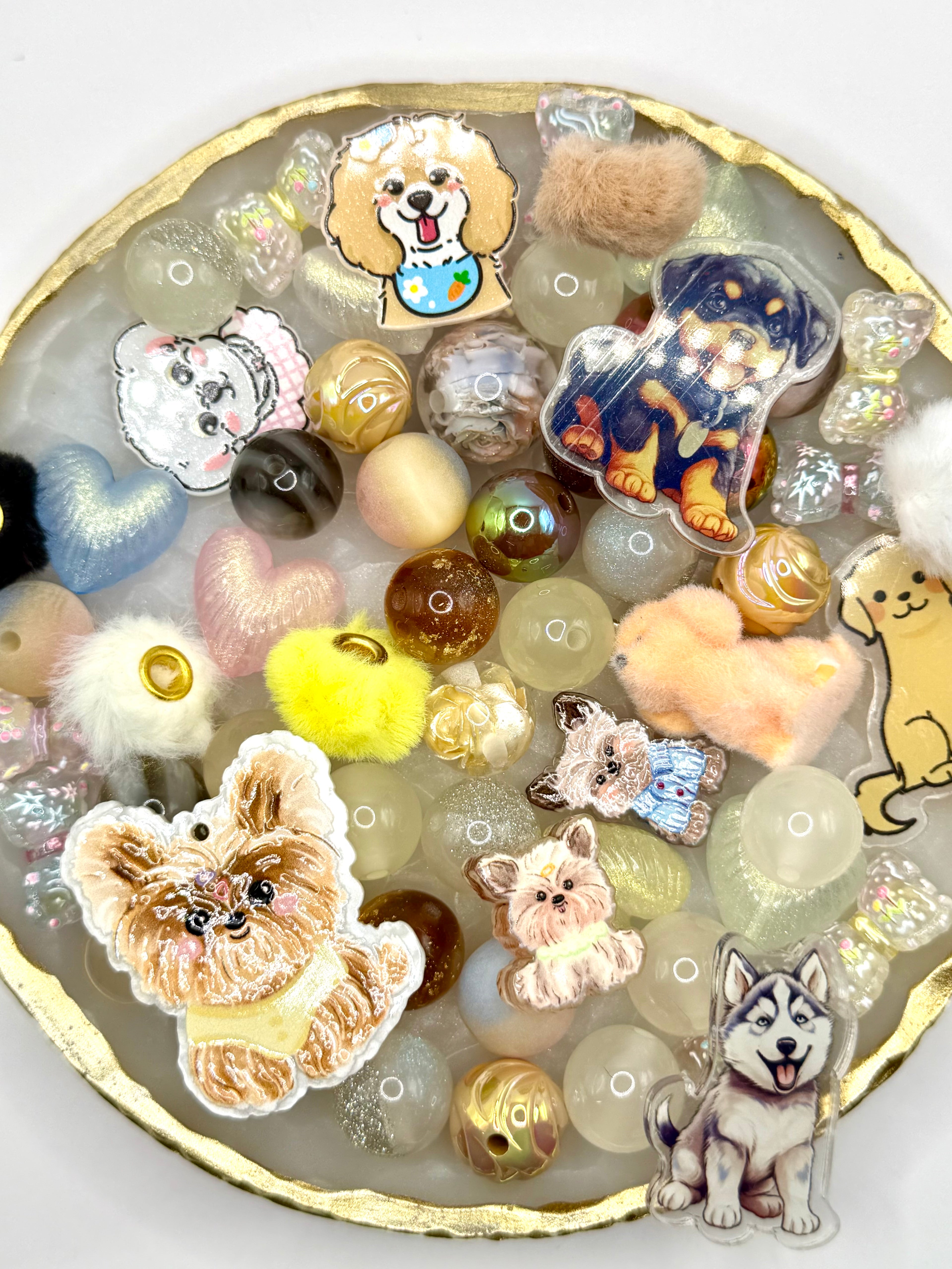 Resin & Acrylic Beads Regular & Character and Charms Mixes for DIY Pens Keychains & Phone Chains