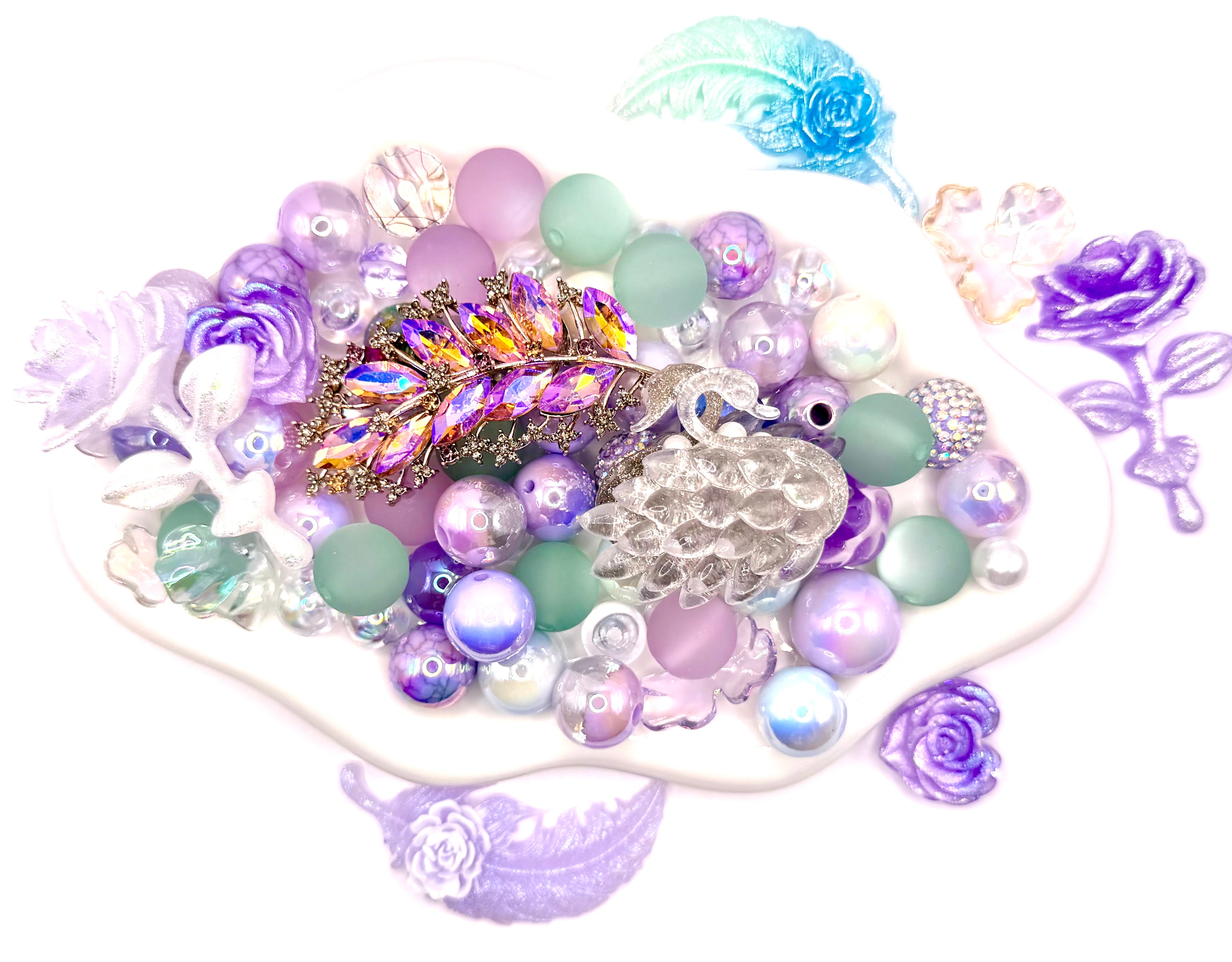 Resin & Acrylic Beads and Charms Mixes for DIY Pens Keychains & Phone Chains