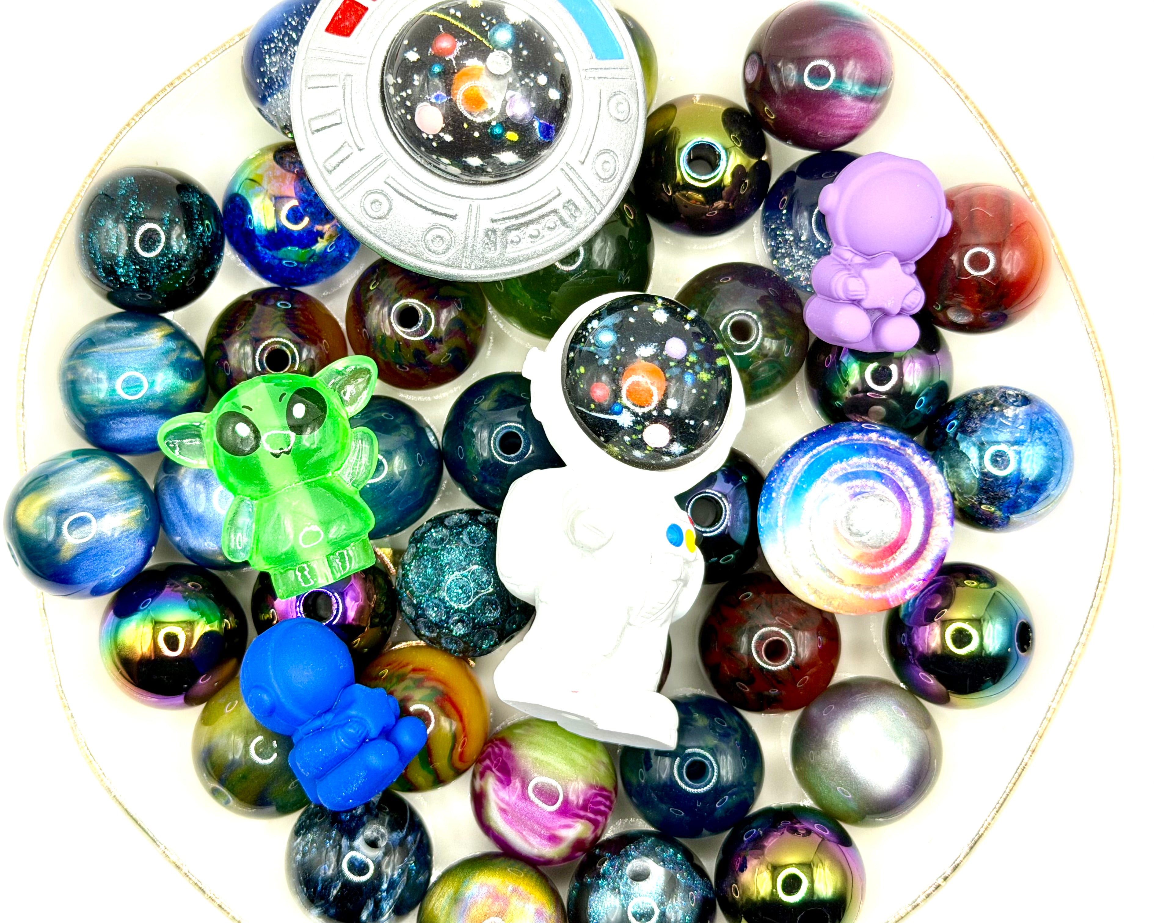 Resin & Acrylic Beads Regular & Character and Charms Mixes for DIY Pens Keychains & Phone Chains